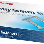Officemate Prong Paper Fasteners， 2 inch Capacity， 2.75 inch Base， Box of 50 Complete Sets， (99852)， Silver